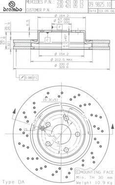 BREMBO 09.9825.10