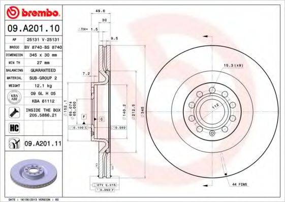 BREMBO 09.A201.11