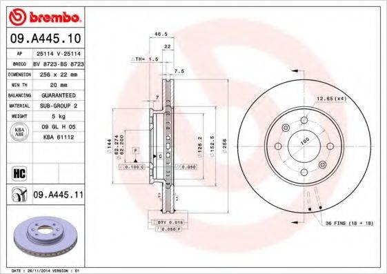 BREMBO 09.A445.10