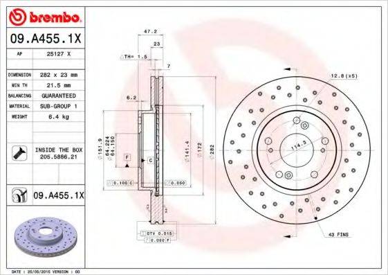 BREMBO 09.A455.1X