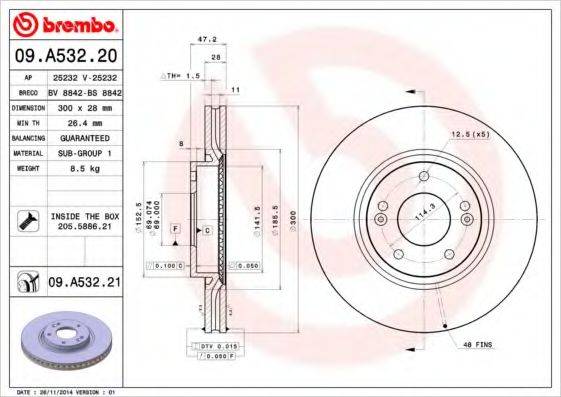 BREMBO 09.A532.20