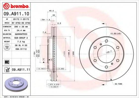BREMBO 09.A911.11