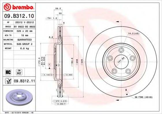 BREMBO 09.B312.11