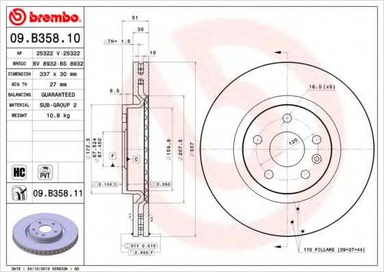 BREMBO 09.B358.10