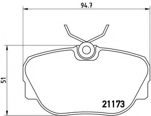 BREMBO 21173 Комплект гальмівних колодок, дискове гальмо