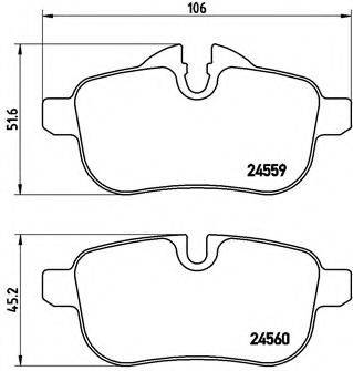 BREMBO 24560 Комплект гальмівних колодок, дискове гальмо
