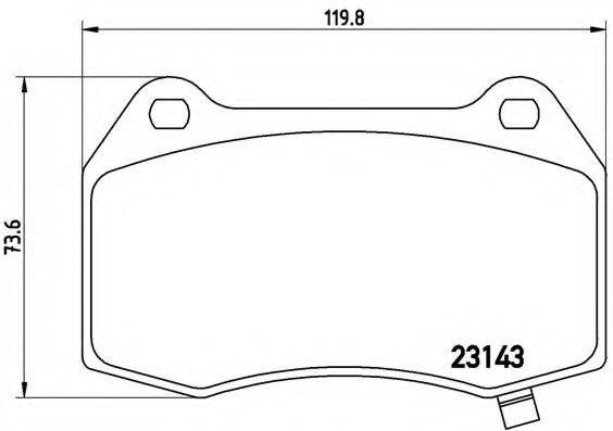 BREMBO 23143 Комплект гальмівних колодок, дискове гальмо