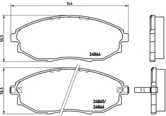 BREMBO 24865 Комплект гальмівних колодок, дискове гальмо