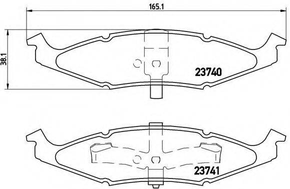 BREMBO 23740 Комплект гальмівних колодок, дискове гальмо
