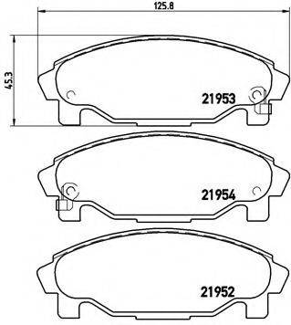 BREMBO 21953 Комплект гальмівних колодок, дискове гальмо