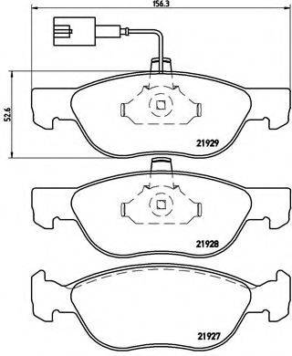 BREMBO 21929 Комплект гальмівних колодок, дискове гальмо