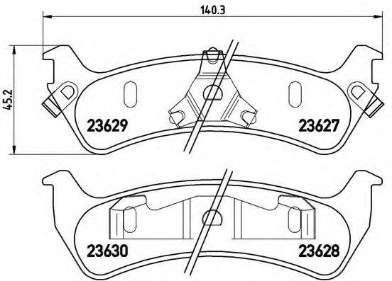 BREMBO 23629 Комплект гальмівних колодок, дискове гальмо