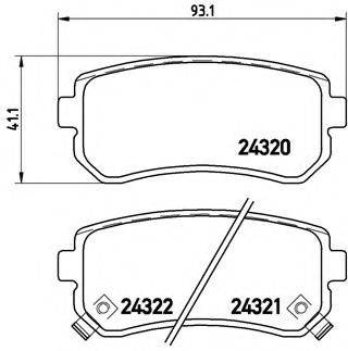 BREMBO 24320 Комплект гальмівних колодок, дискове гальмо