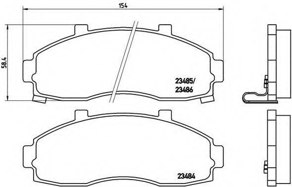 BREMBO 23484 Комплект гальмівних колодок, дискове гальмо