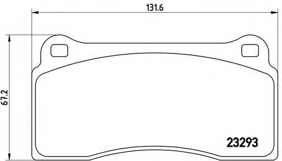 BREMBO 23293 Комплект гальмівних колодок, дискове гальмо