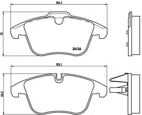 BREMBO 24326 Комплект гальмівних колодок, дискове гальмо
