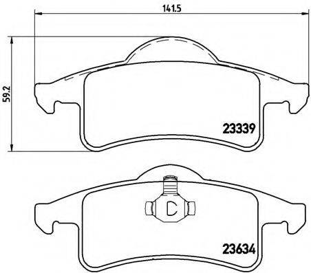 BREMBO 23634 Комплект гальмівних колодок, дискове гальмо