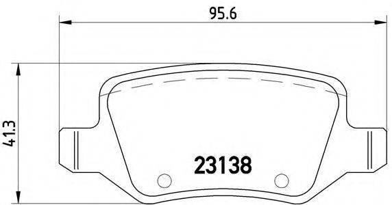 BREMBO 23138 Комплект гальмівних колодок, дискове гальмо