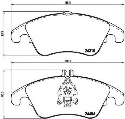 BREMBO 24310 Комплект гальмівних колодок, дискове гальмо