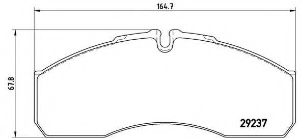 BREMBO 29237 Комплект гальмівних колодок, дискове гальмо