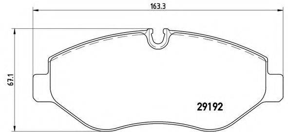 BREMBO 29192 Комплект гальмівних колодок, дискове гальмо