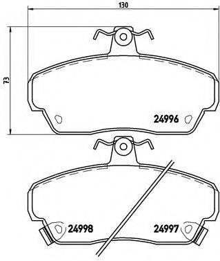 BREMBO 24997 Комплект гальмівних колодок, дискове гальмо
