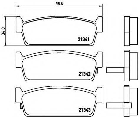 BREMBO 21343 Комплект гальмівних колодок, дискове гальмо