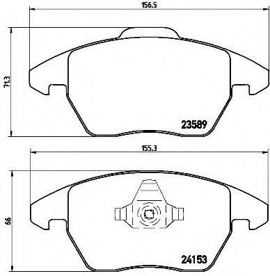 BREMBO 24153 Комплект гальмівних колодок, дискове гальмо