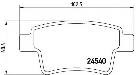 BREMBO 24540 Комплект гальмівних колодок, дискове гальмо