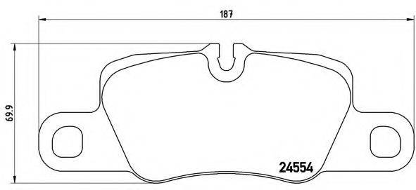 BREMBO 24554 Комплект гальмівних колодок, дискове гальмо