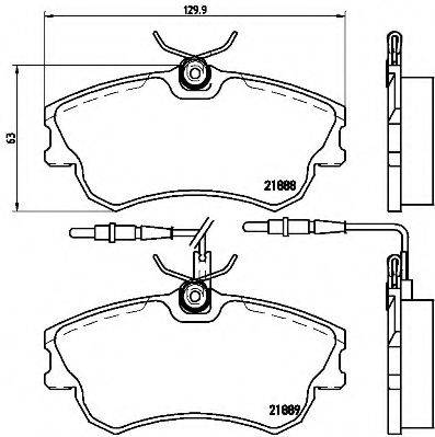 BREMBO 21889 Комплект гальмівних колодок, дискове гальмо