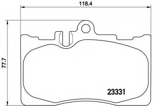 BREMBO 23331 Комплект гальмівних колодок, дискове гальмо