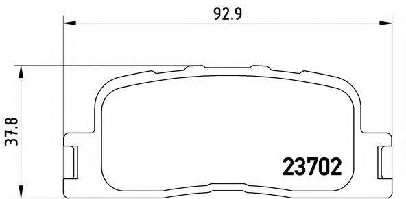 BREMBO 23702 Комплект гальмівних колодок, дискове гальмо