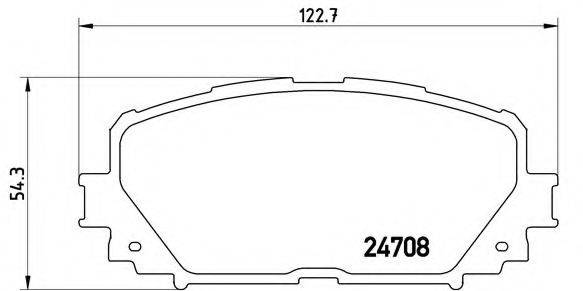 BREMBO 24708 Комплект гальмівних колодок, дискове гальмо