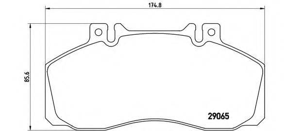 BREMBO 29065 Комплект гальмівних колодок, дискове гальмо