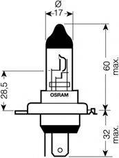 OSRAM 62203 Лампа розжарювання, фара далекого світла; Лампа розжарювання, основна фара; Лампа розжарювання, протитуманна фара; Лампа розжарювання, основна фара; Лампа розжарювання, фара далекого світла; Лампа розжарювання, протитуманна фара