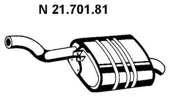 TESH 230952 Глушник вихлопних газів кінцевий