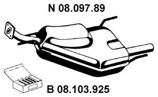 OPEL 5852142 Глушник вихлопних газів кінцевий