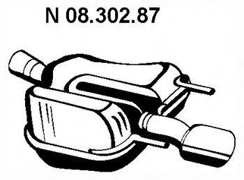 OPEL 58 52 221 Глушник вихлопних газів кінцевий