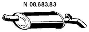 ROSI 12293 Глушник вихлопних газів кінцевий