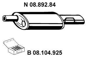 OPEL 852097 Глушник вихлопних газів кінцевий