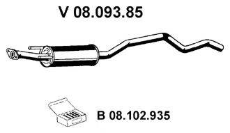 OPEL 852081 Середній глушник вихлопних газів