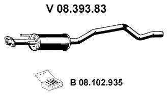 OPEL 852906 Середній глушник вихлопних газів