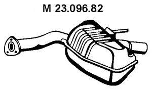 MERCEDES-BENZ 170 490 06 21 Середній глушник вихлопних газів