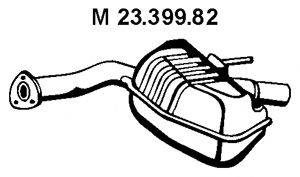 MERCEDES-BENZ 170 490 05 21 Середній глушник вихлопних газів