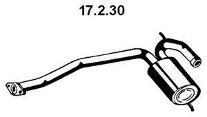 WALKER 70434 Середній глушник вихлопних газів