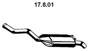 WALKER 18073 Глушник вихлопних газів кінцевий