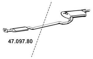 WALKER 21870 Середній глушник вихлопних газів