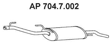 TESH 250261 Глушник вихлопних газів кінцевий