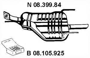 WALKER 22351 Глушник вихлопних газів кінцевий